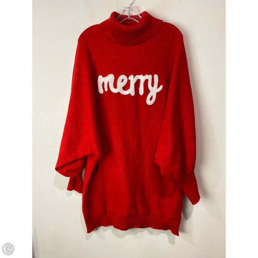 Dress Sweater By Clothes Mentor In Red, Size: S