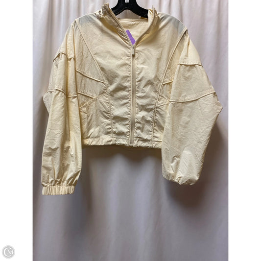 Jacket Windbreaker By Clothes Mentor In Cream, Size: S