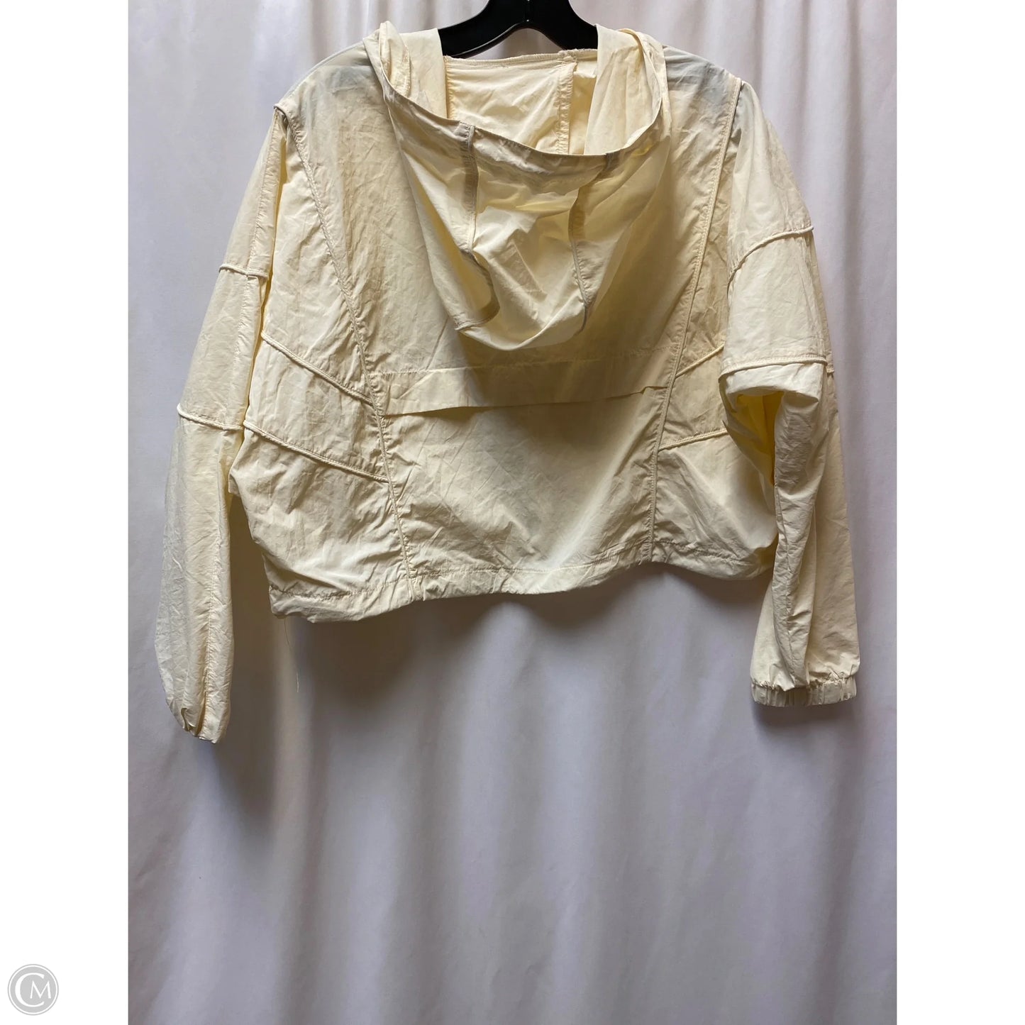 Jacket Windbreaker By Clothes Mentor In Cream, Size: S