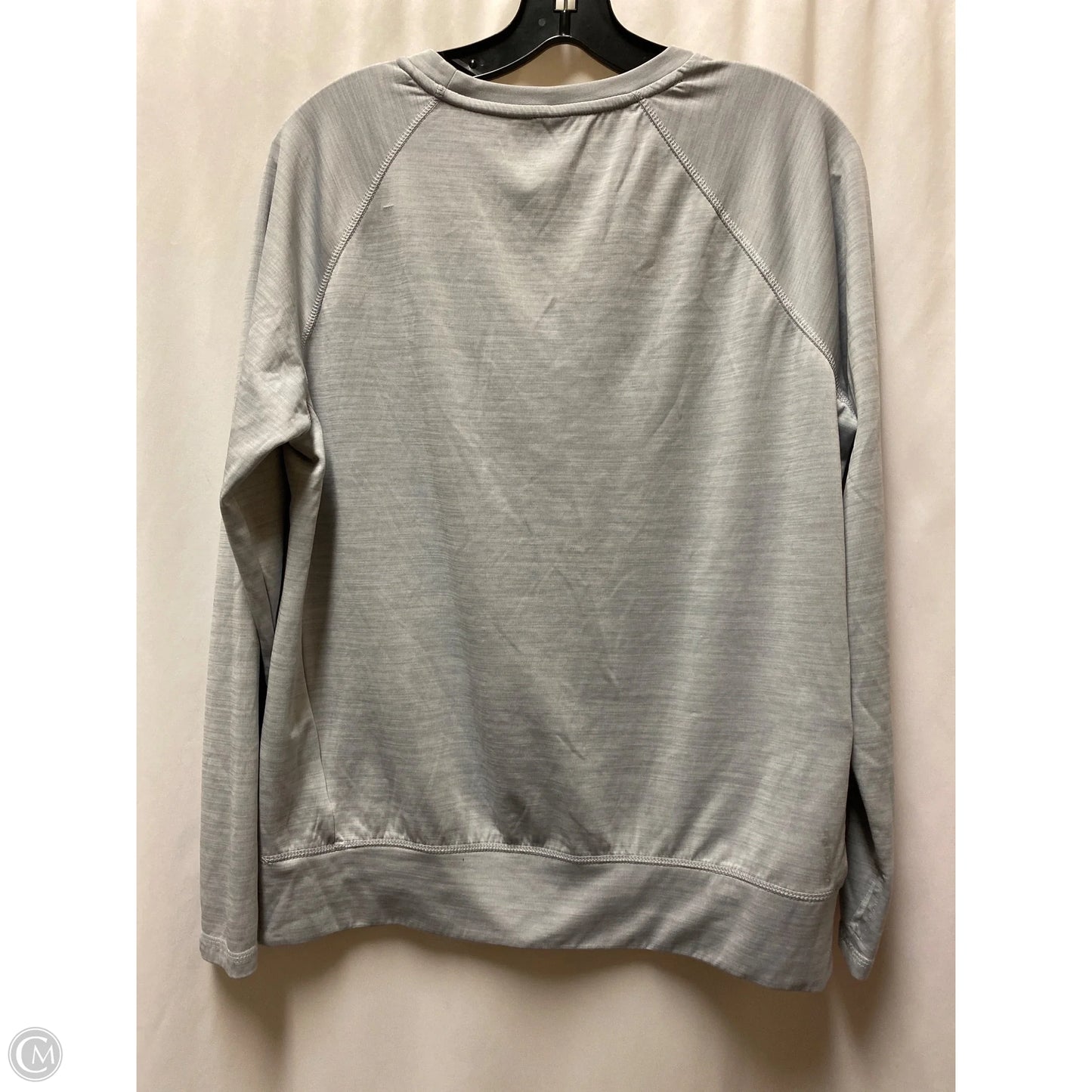 Athletic Top Long Sleeve Collar By Clothes Mentor In Grey, Size: L