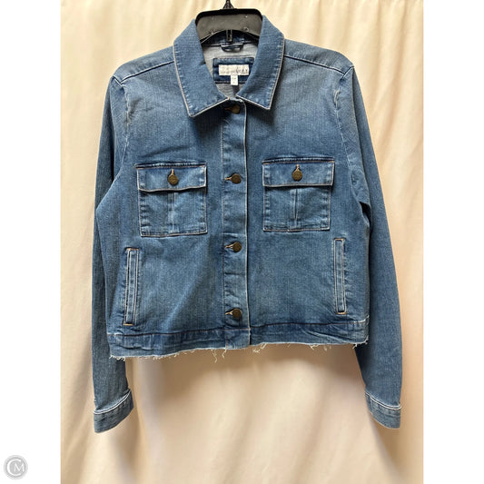 Jacket Denim By Loft In Blue Denim, Size: L