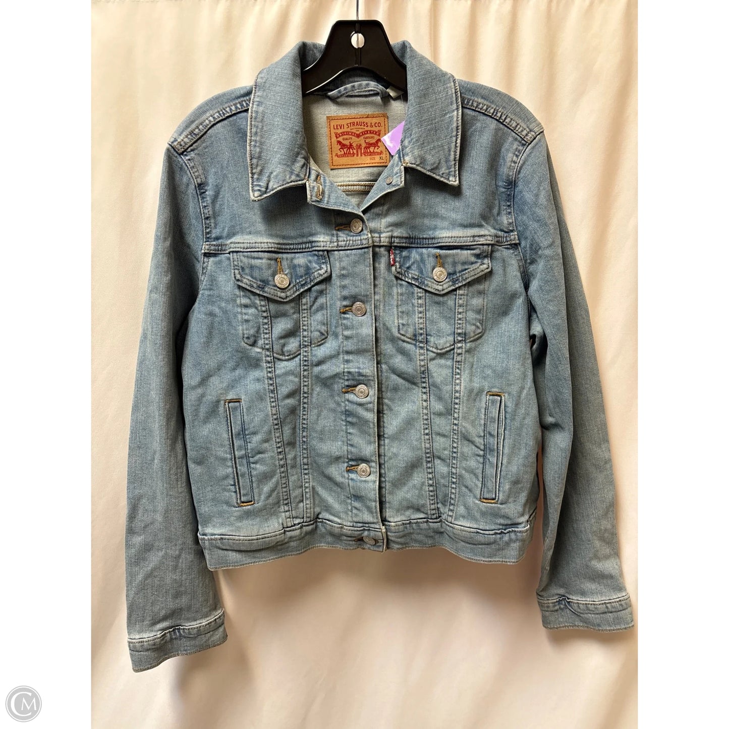 Jacket Denim By Levis In Blue Denim, Size: Xl