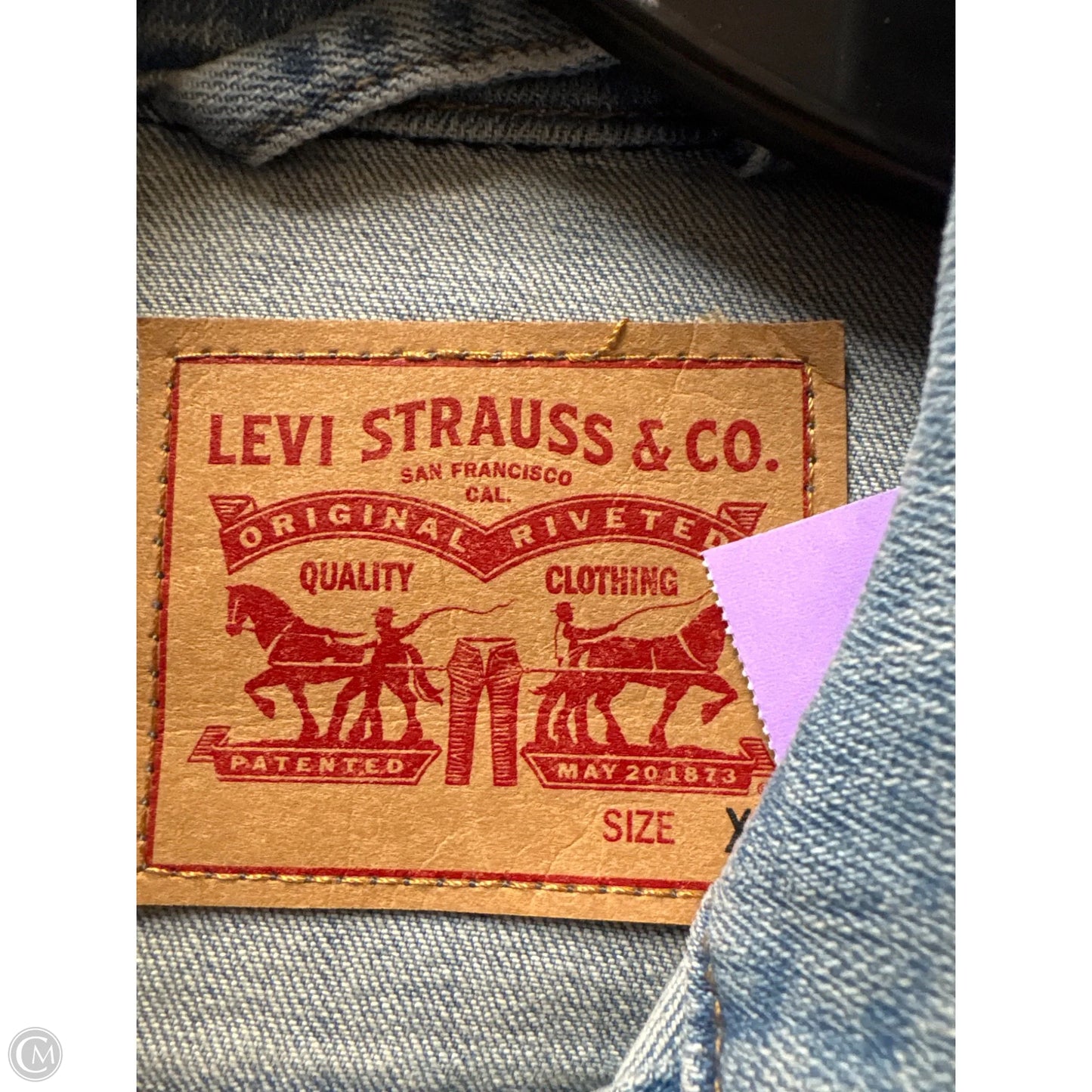 Jacket Denim By Levis In Blue Denim, Size: Xl
