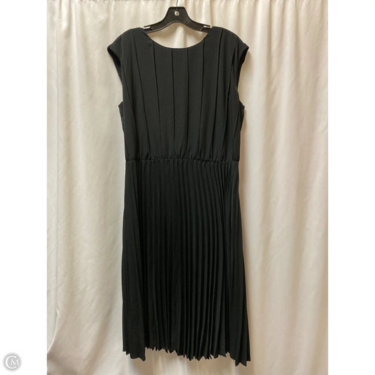 Dress Casual Midi By Loft In Black, Size: L
