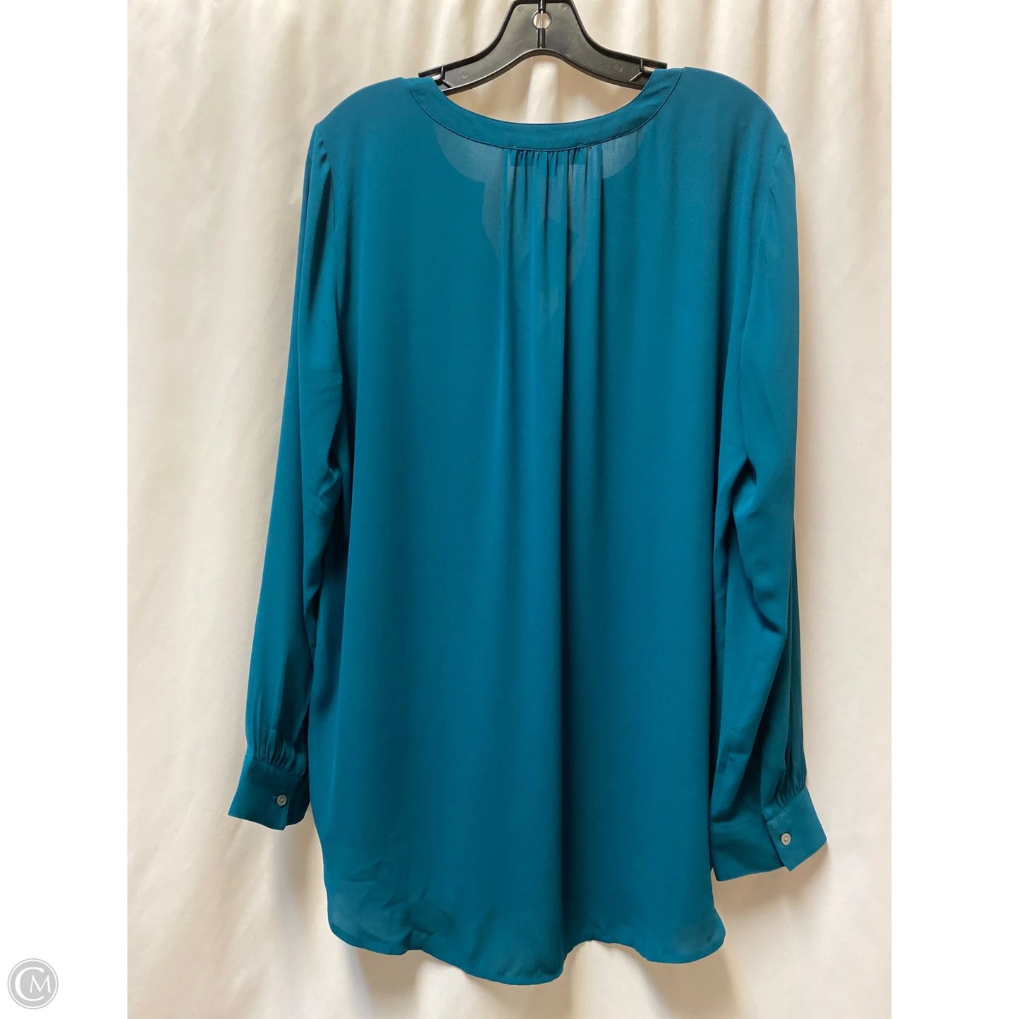 Top Long Sleeve By Loft In Teal, Size: L