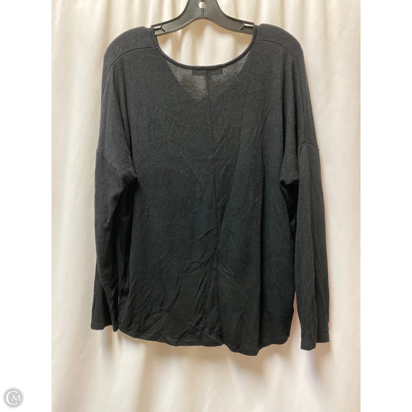 Top Long Sleeve By Loft In Black, Size: L