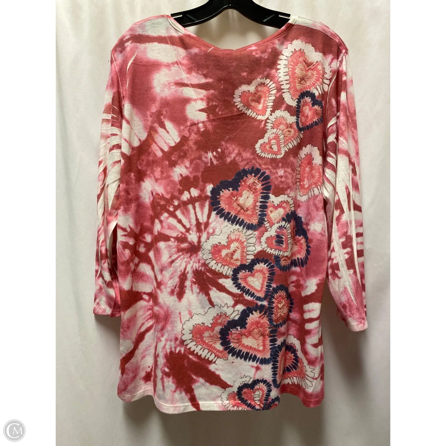 Top Long Sleeve By Reba In Pink, Size: Xl