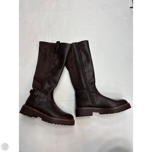 Boots Knee Flats By Northcrest In Brown, Size: 8