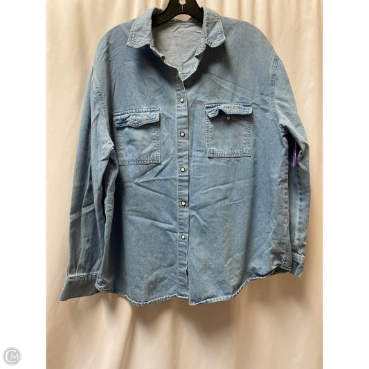 Top Long Sleeve By Clothes Mentor In Blue, Size: L