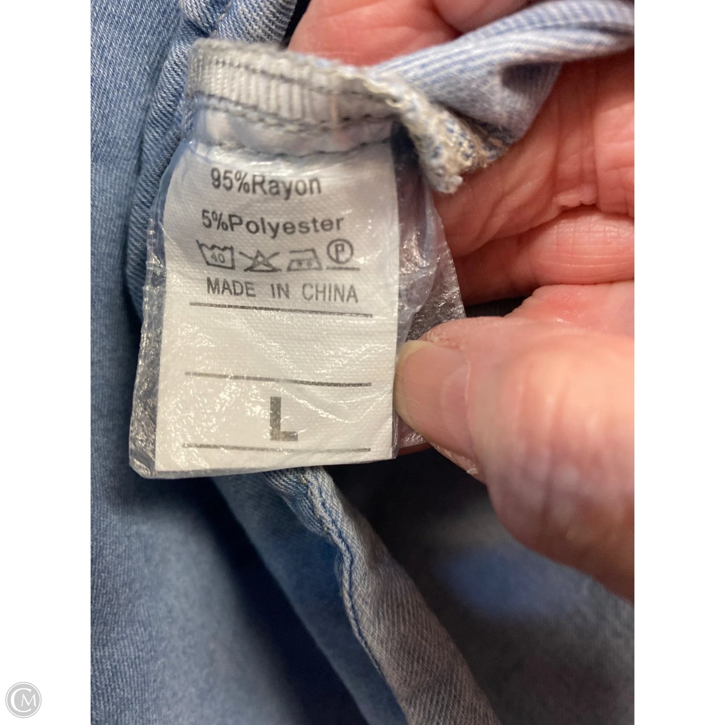Top Long Sleeve By Clothes Mentor In Blue, Size: L