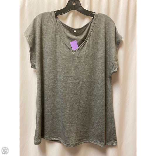 Top Short Sleeve By Clothes Mentor In Grey, Size: Xl