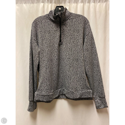 Athletic Top Long Sleeve Crewneck By Avia In Black & White, Size: S
