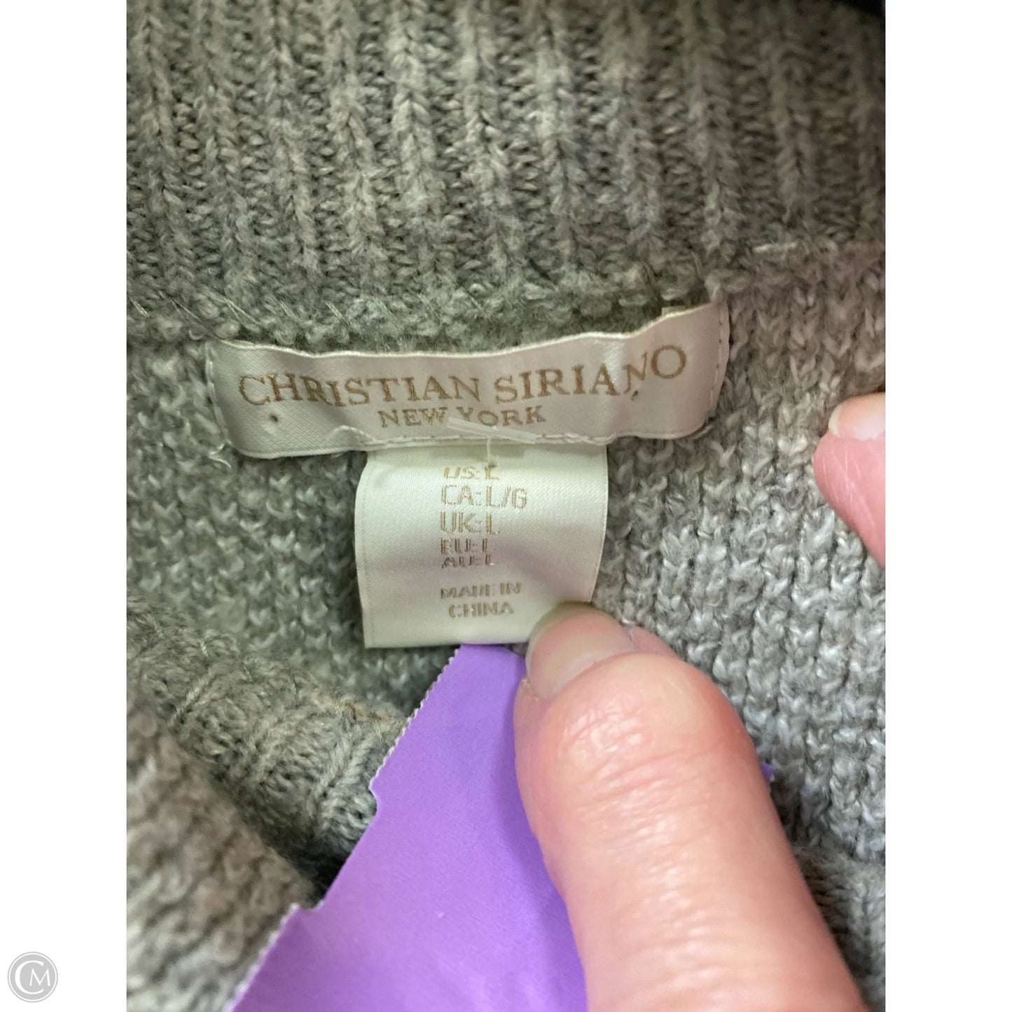 Sweater By Christian Siriano In Grey, Size: L