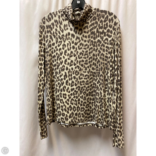 Top Long Sleeve By H&m In Animal Print, Size: Xl