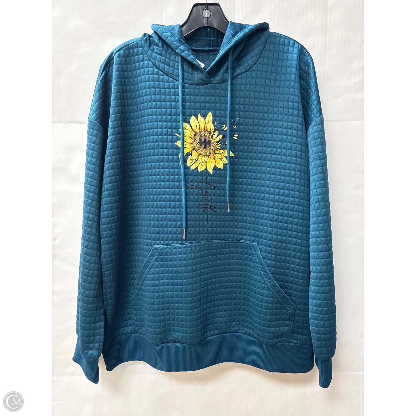 Sweatshirt Hoodie By Clothes Mentor In Blue, Size: L