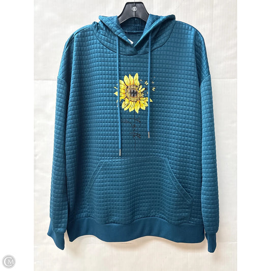 Sweatshirt Hoodie By Clothes Mentor In Blue, Size: L