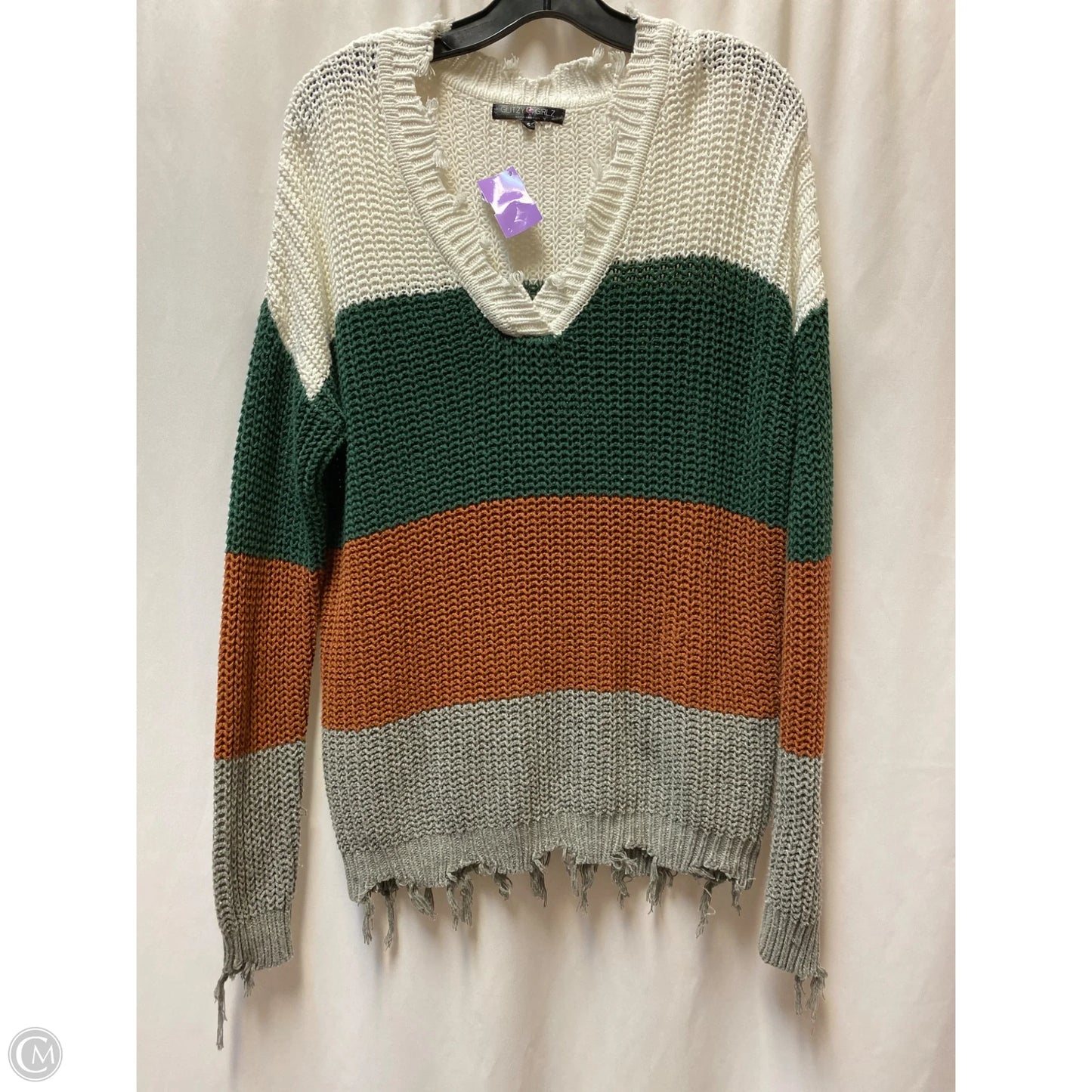 Sweater By Clothes Mentor In White, Size: S