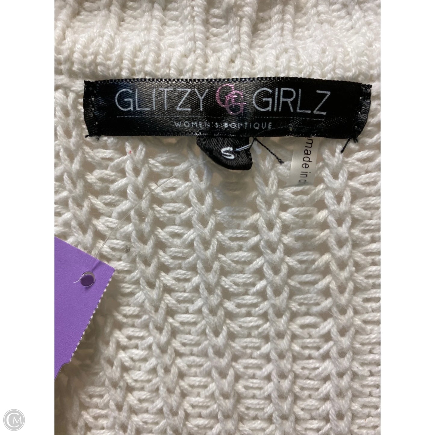 Sweater By Clothes Mentor In White, Size: S