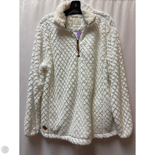 Jacket Faux Fur & Sherpa By Simply Southern In White, Size: L