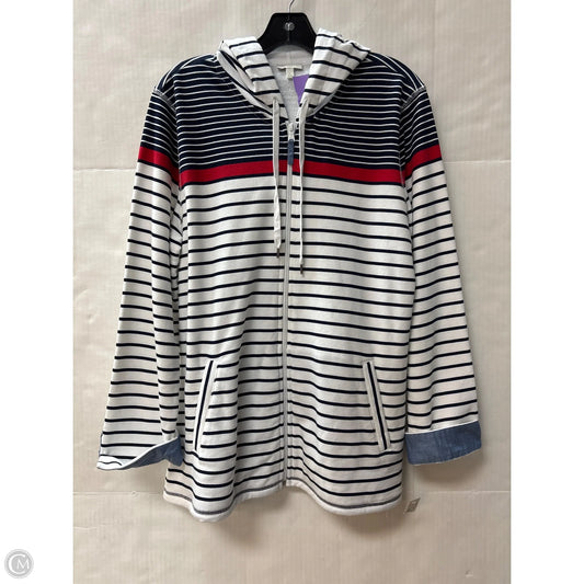 Sweatshirt Hoodie By Talbots In Blue, Size: L