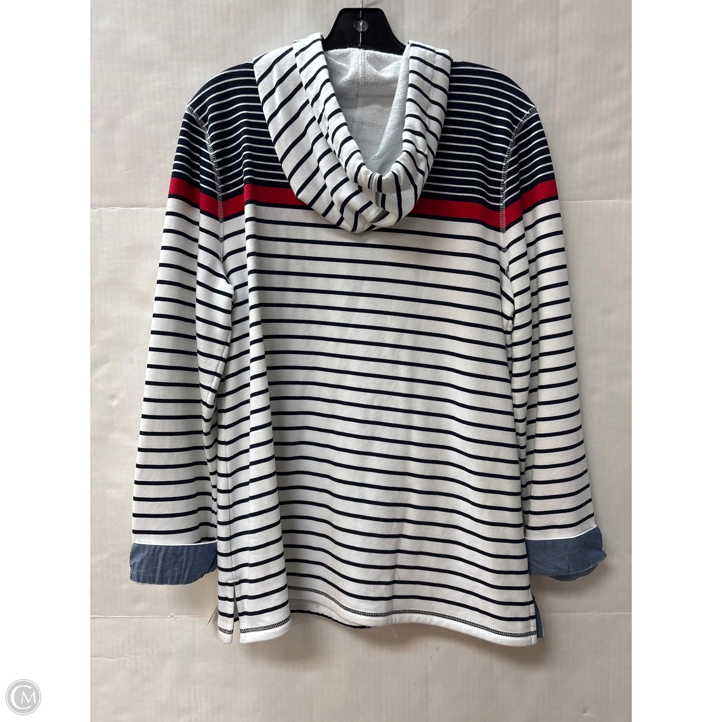 Sweatshirt Hoodie By Talbots In Blue, Size: L