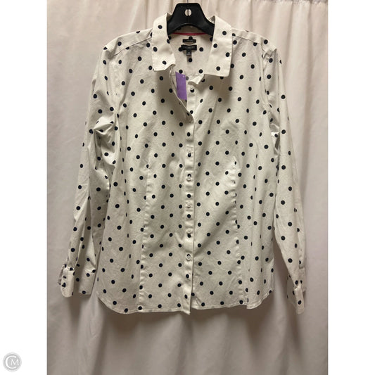 Top Long Sleeve By Talbots In Black & White, Size: Xl