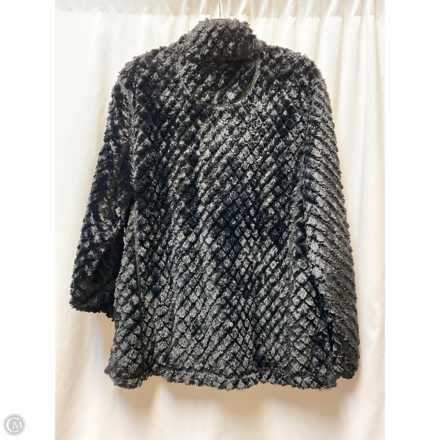 Jacket Faux Fur & Sherpa By Simply Southern In Black, Size: S