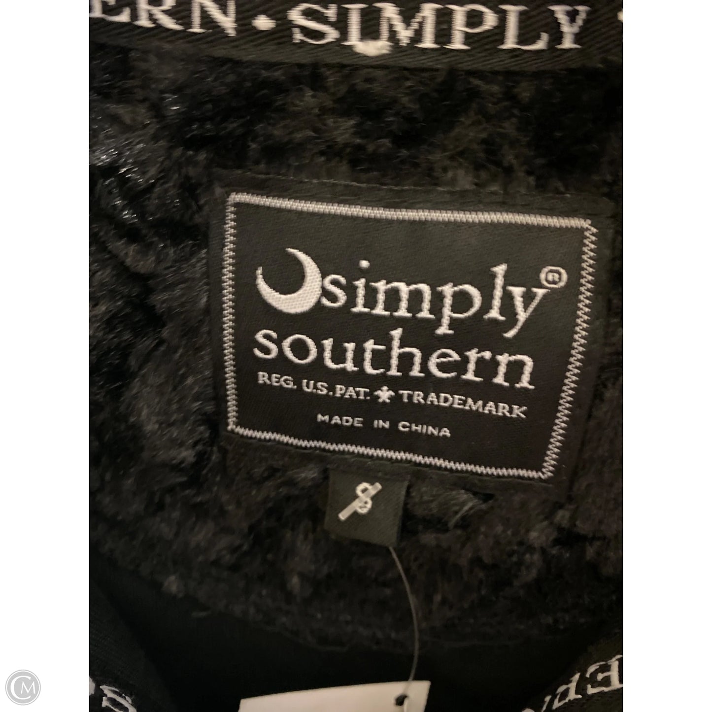 Jacket Faux Fur & Sherpa By Simply Southern In Black, Size: S