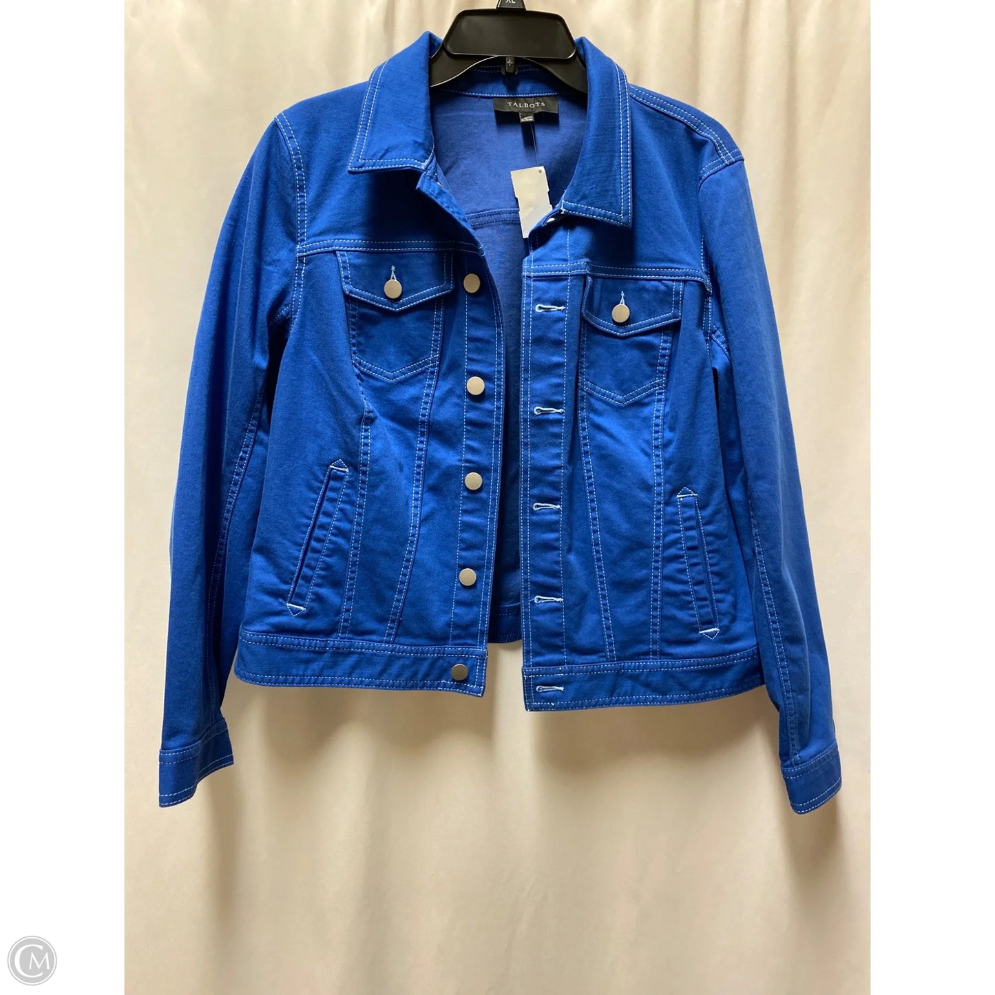 Jacket Denim By Talbots In Blue, Size: L