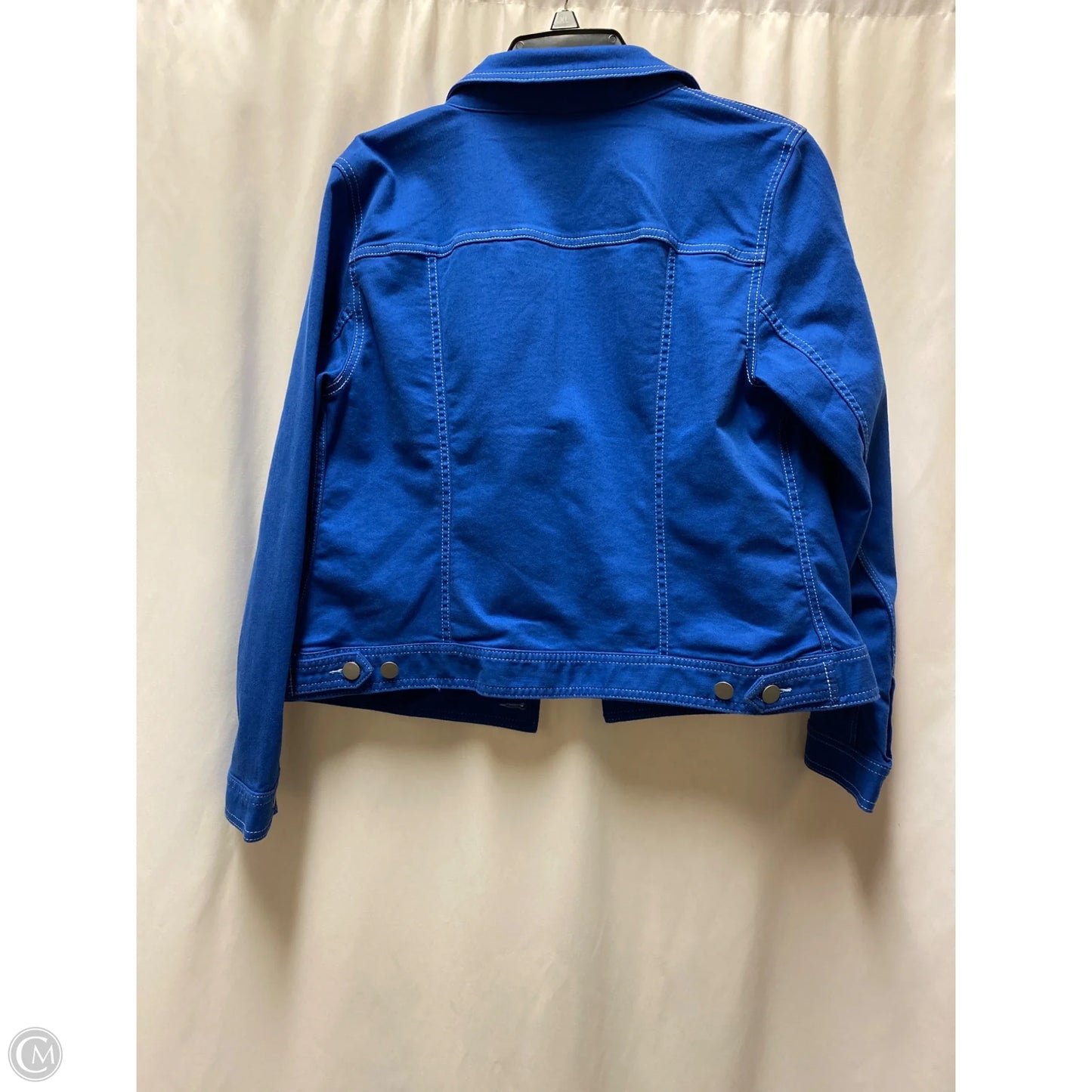 Jacket Denim By Talbots In Blue, Size: L