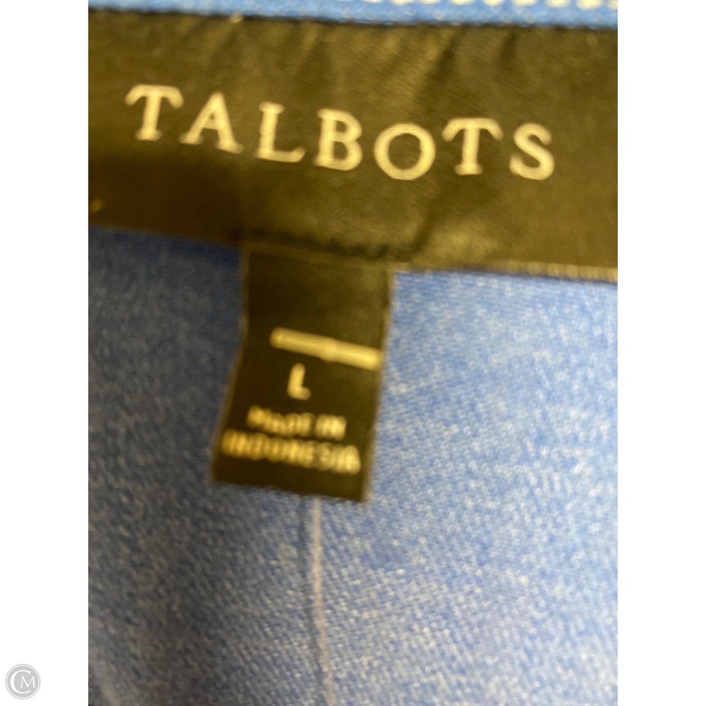 Jacket Denim By Talbots In Blue, Size: L