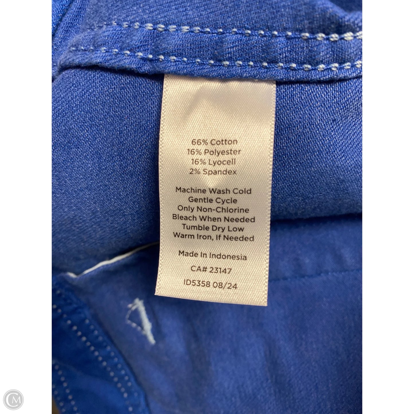 Jacket Denim By Talbots In Blue, Size: L