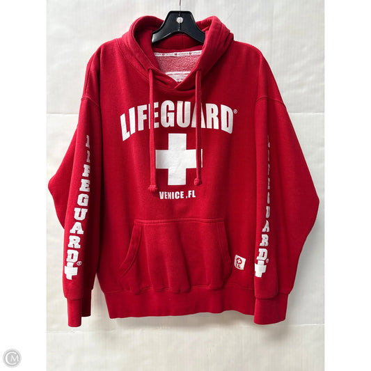 Sweatshirt Hoodie By Clothes Mentor In Red, Size: M