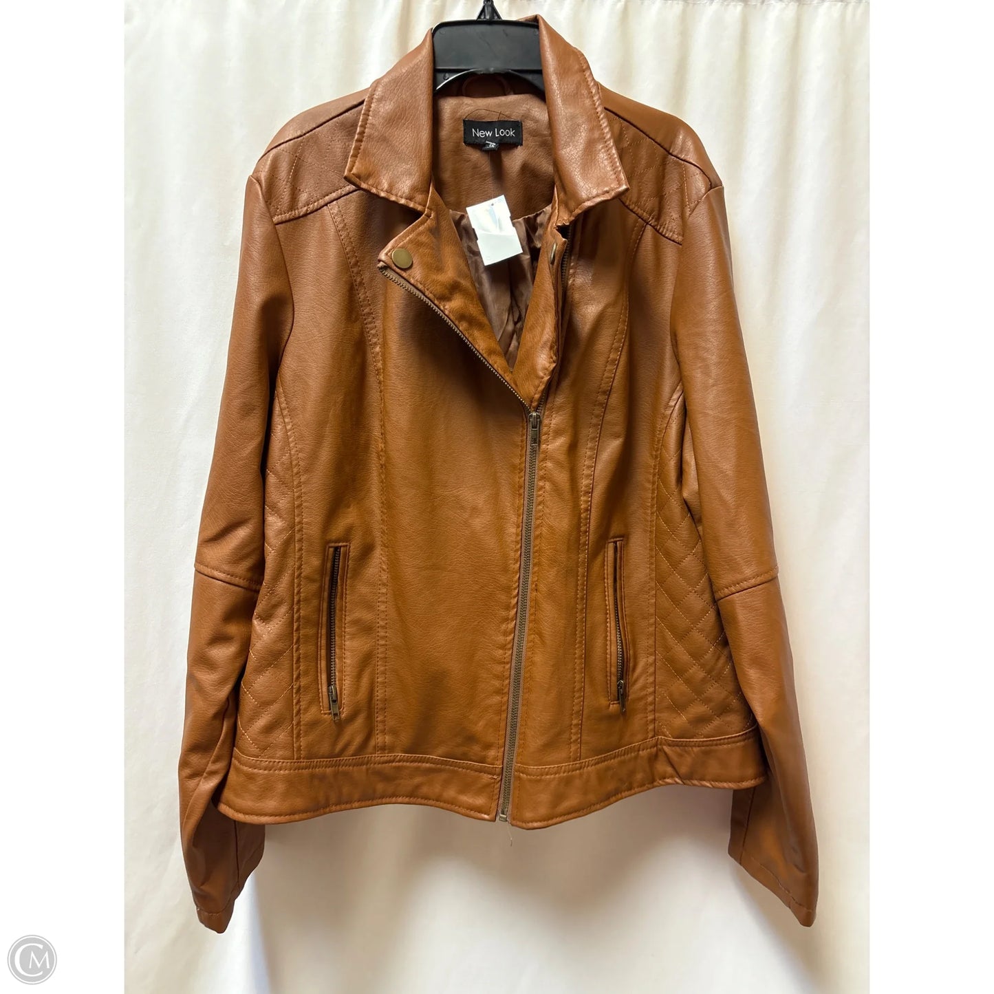 Jacket Moto By New Look In Brown, Size: 1x