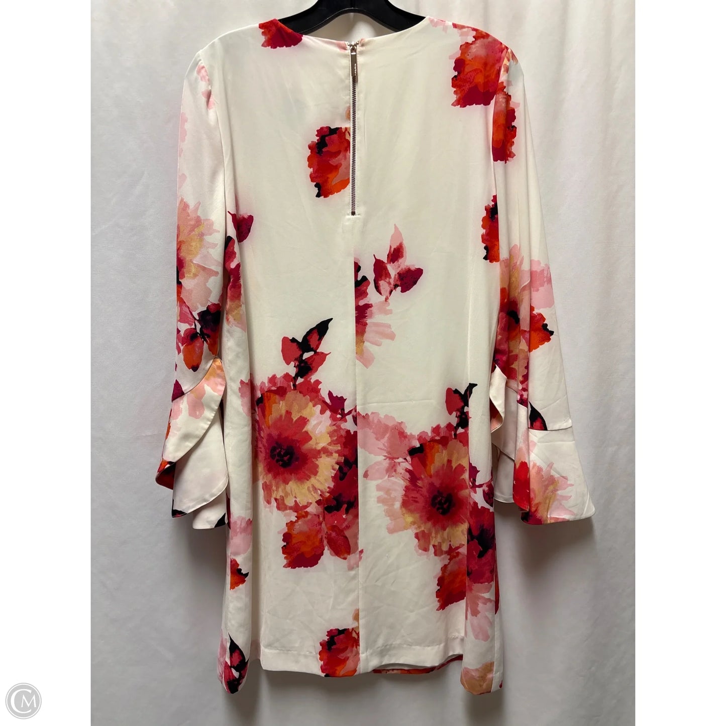 Dress Casual Midi By Calvin Klein In Red, Size: M