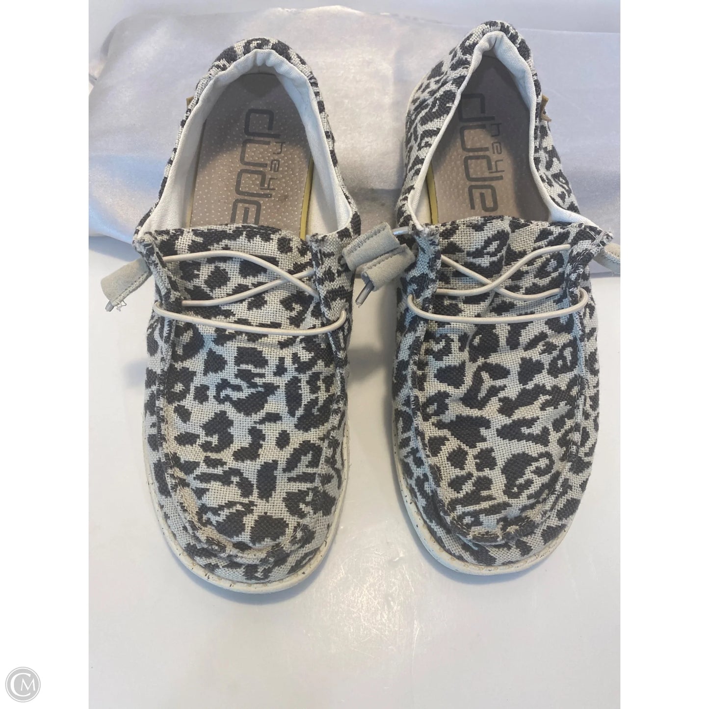 Shoes Flats By Hey Dude In Animal Print, Size: 9