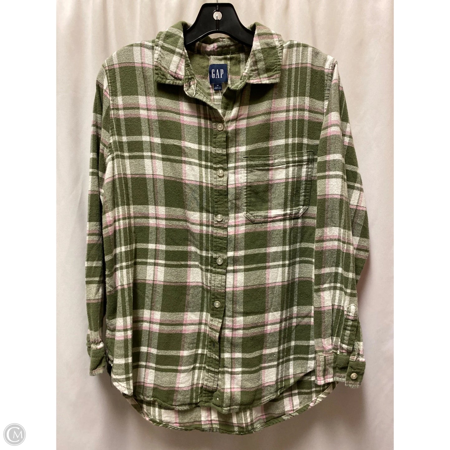 Top Long Sleeve By Gap In Green, Size: M