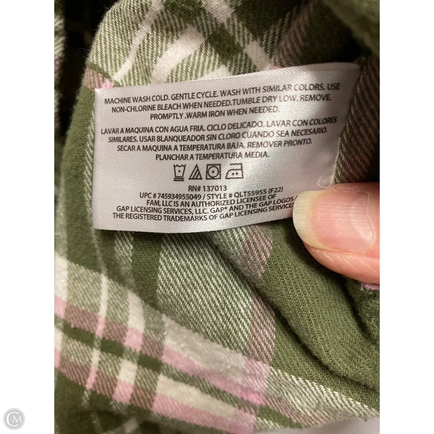 Top Long Sleeve By Gap In Green, Size: M