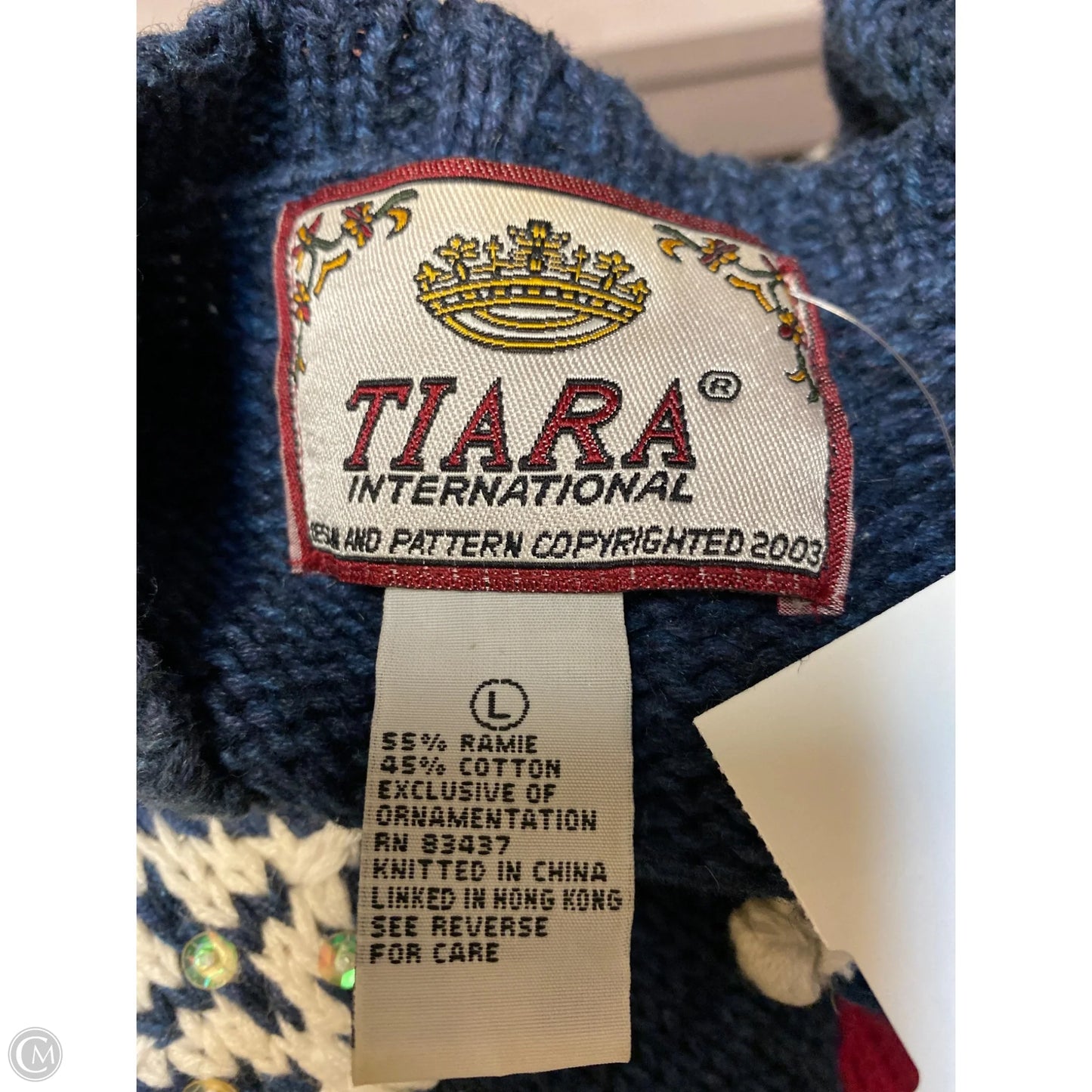 Sweater By Tiara In Blue, Size: L