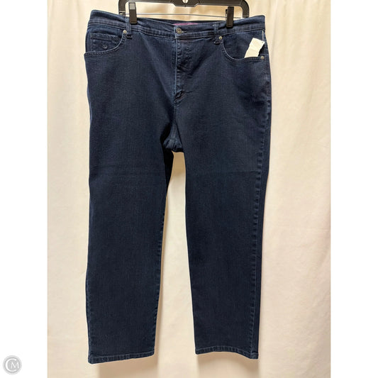 Jeans Straight By Gloria Vanderbilt In Blue Denim, Size: 18