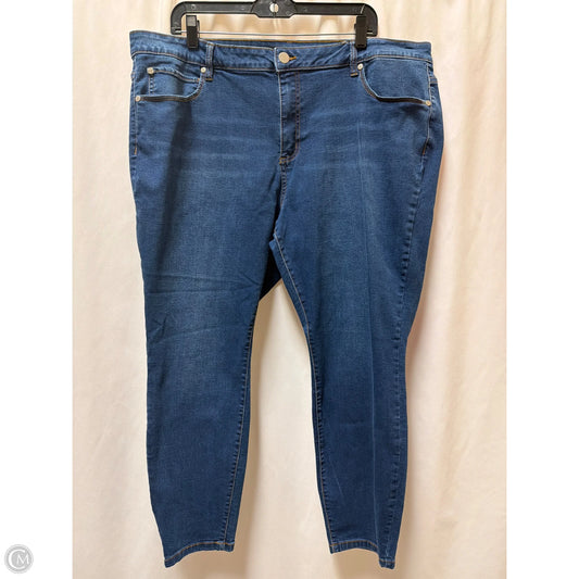 Jeans Skinny By Tahari In Blue Denim, Size: 22