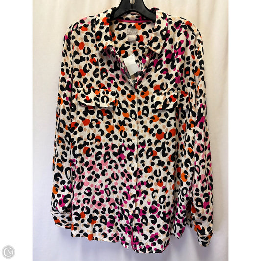 Top Long Sleeve By Chicos In Animal Print, Size: S