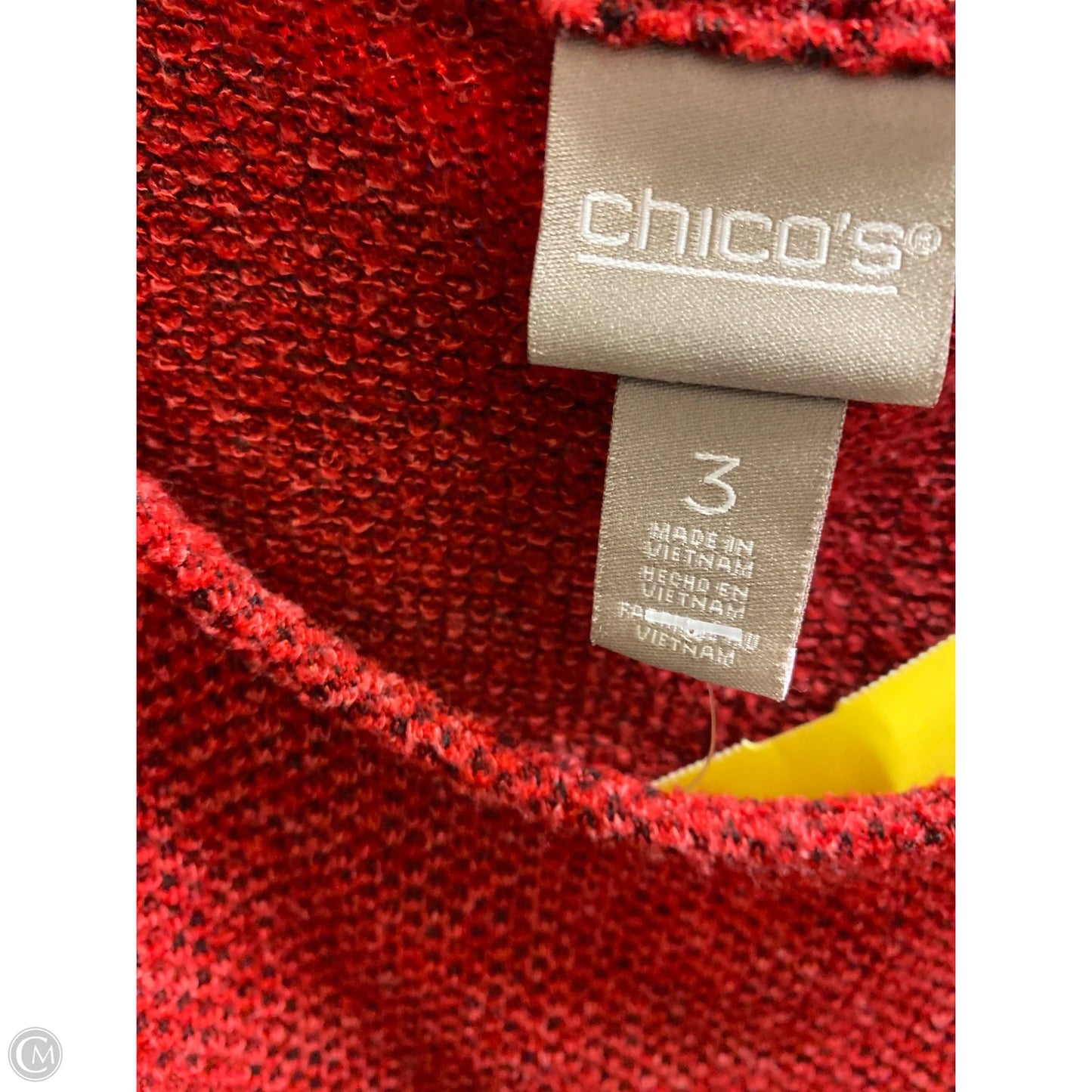 Sweater By Chicos In Red, Size: Xl