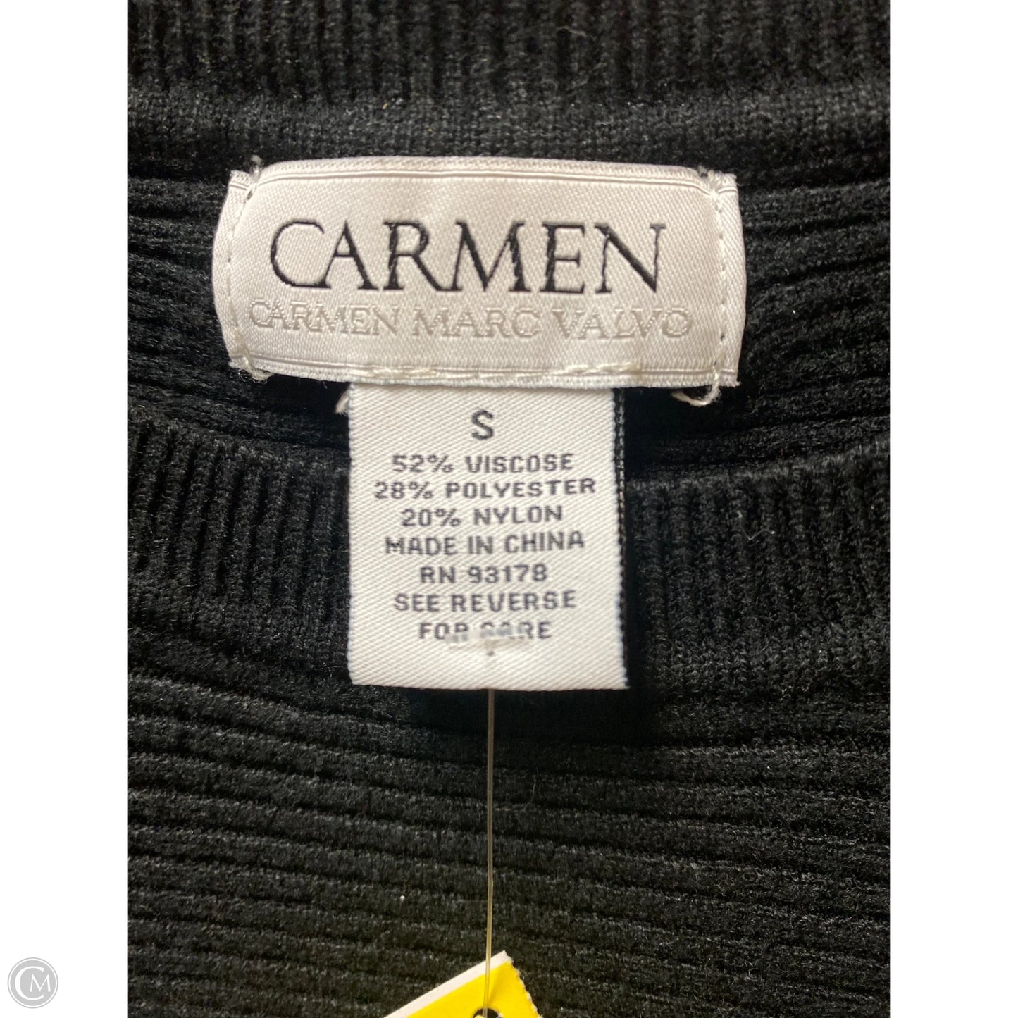 Sweater By Carmen By Carmen Marc Valvo In Black, Size: S