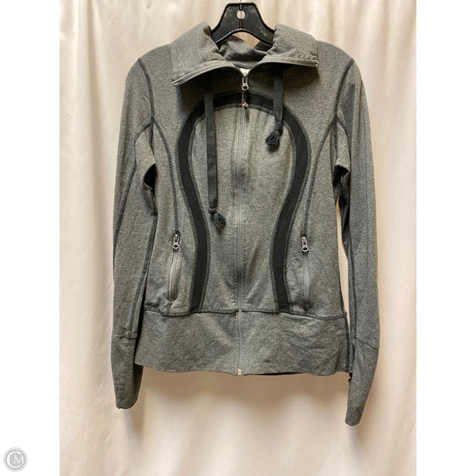 Athletic Sweatshirt Hoodie By Lululemon In Grey, Size: S