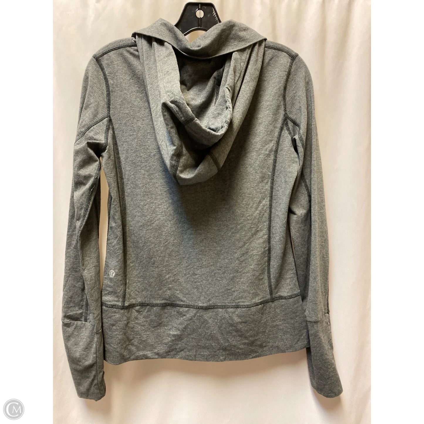 Athletic Sweatshirt Hoodie By Lululemon In Grey, Size: S