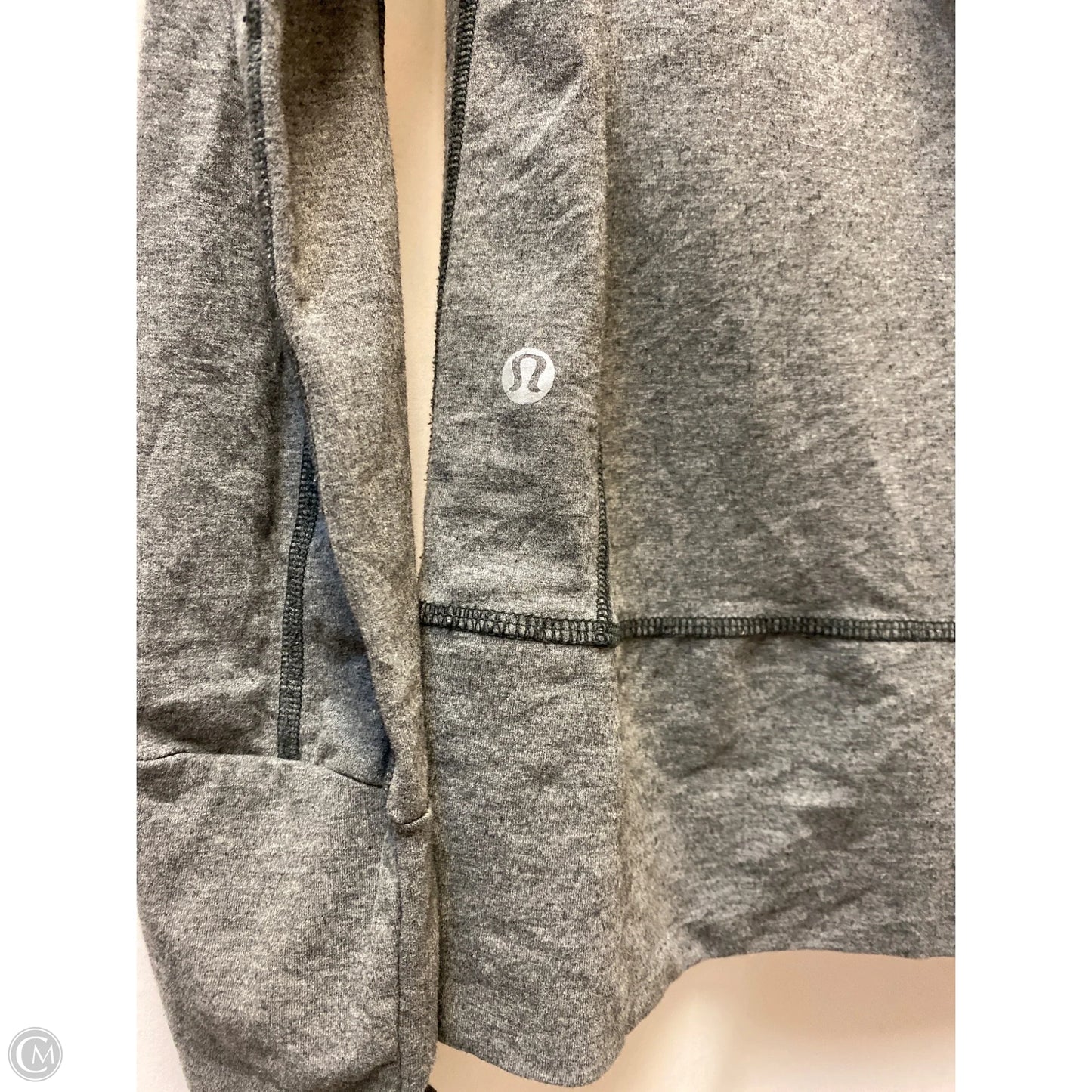 Athletic Sweatshirt Hoodie By Lululemon In Grey, Size: S
