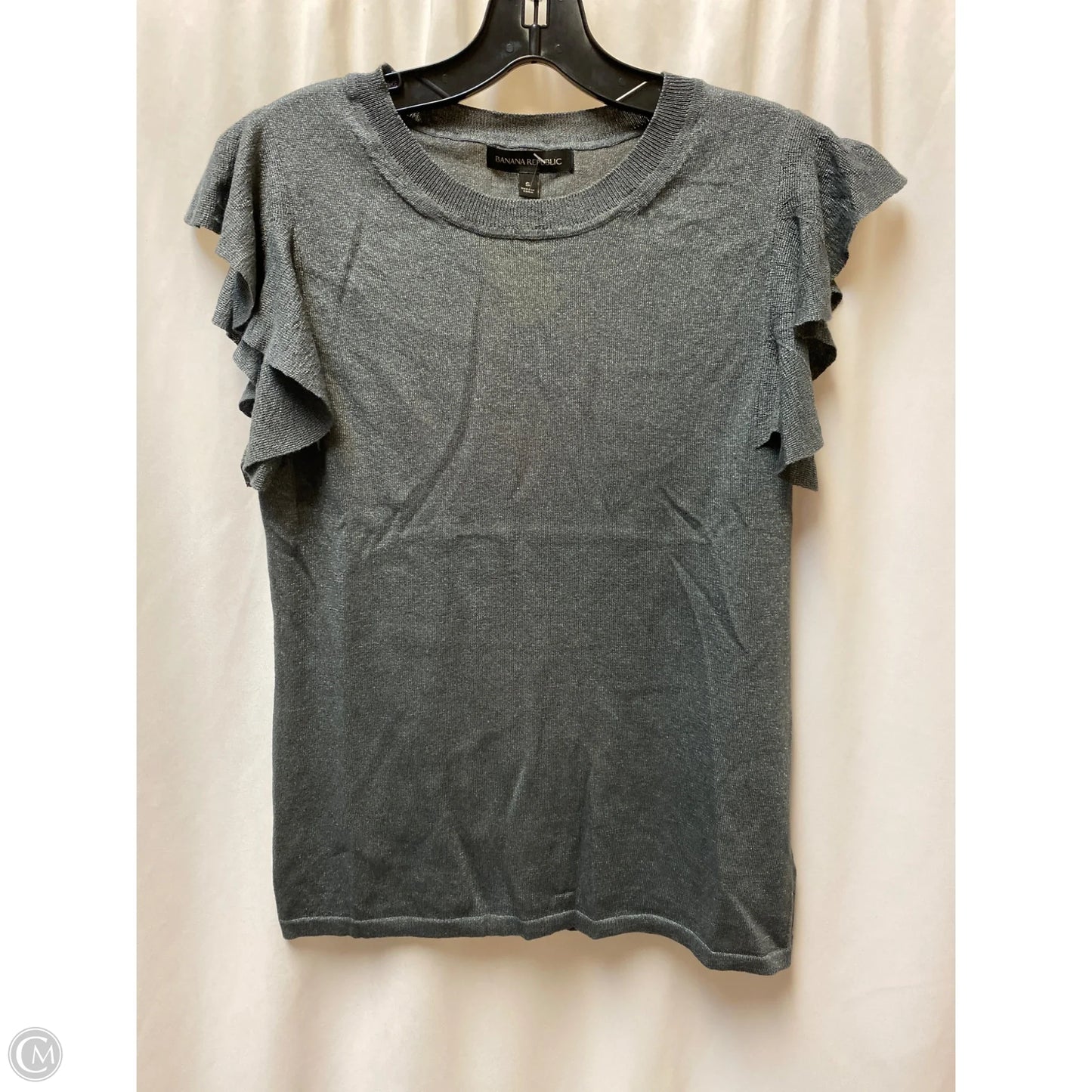 Top Short Sleeve By Banana Republic In Grey, Size: S