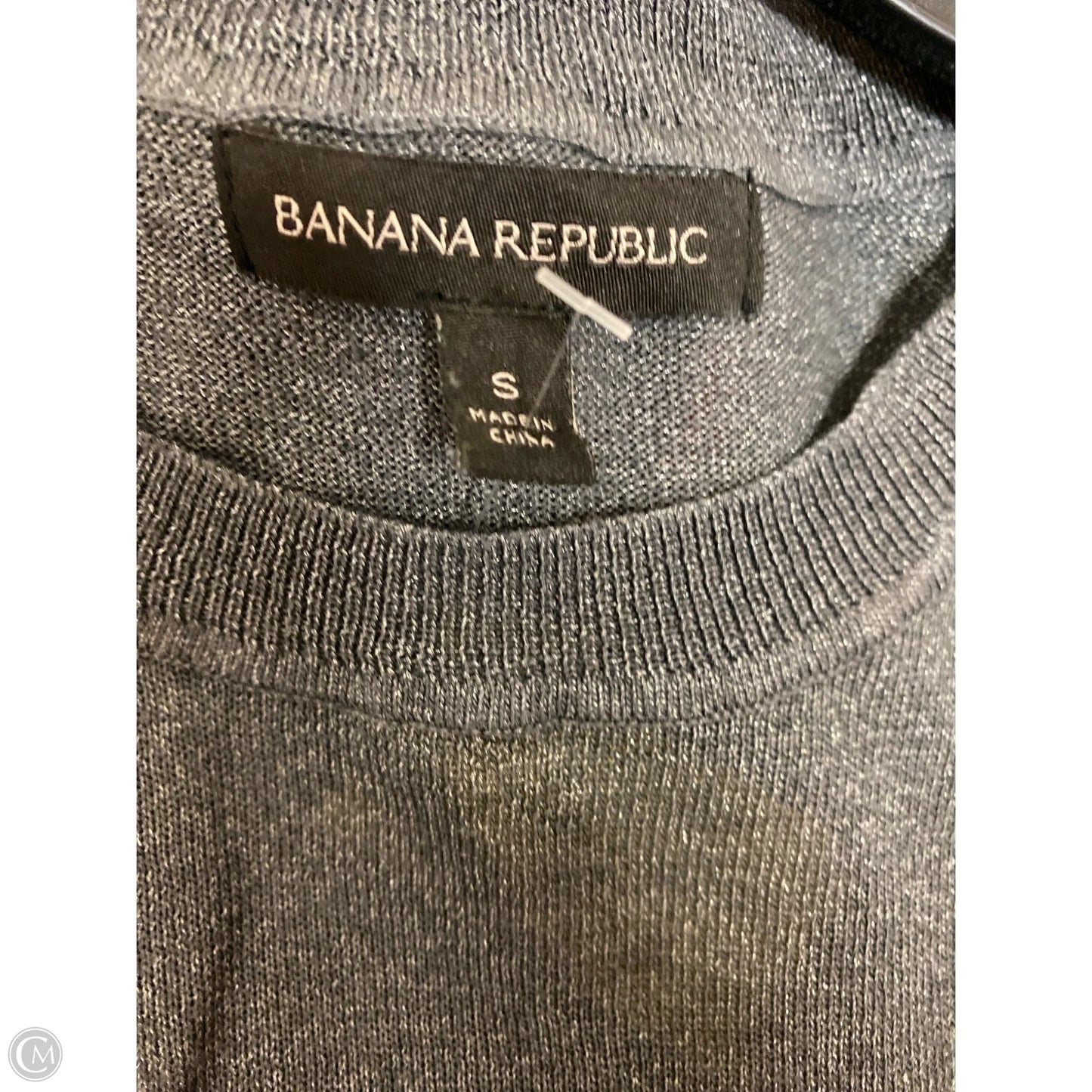 Top Short Sleeve By Banana Republic In Grey, Size: S