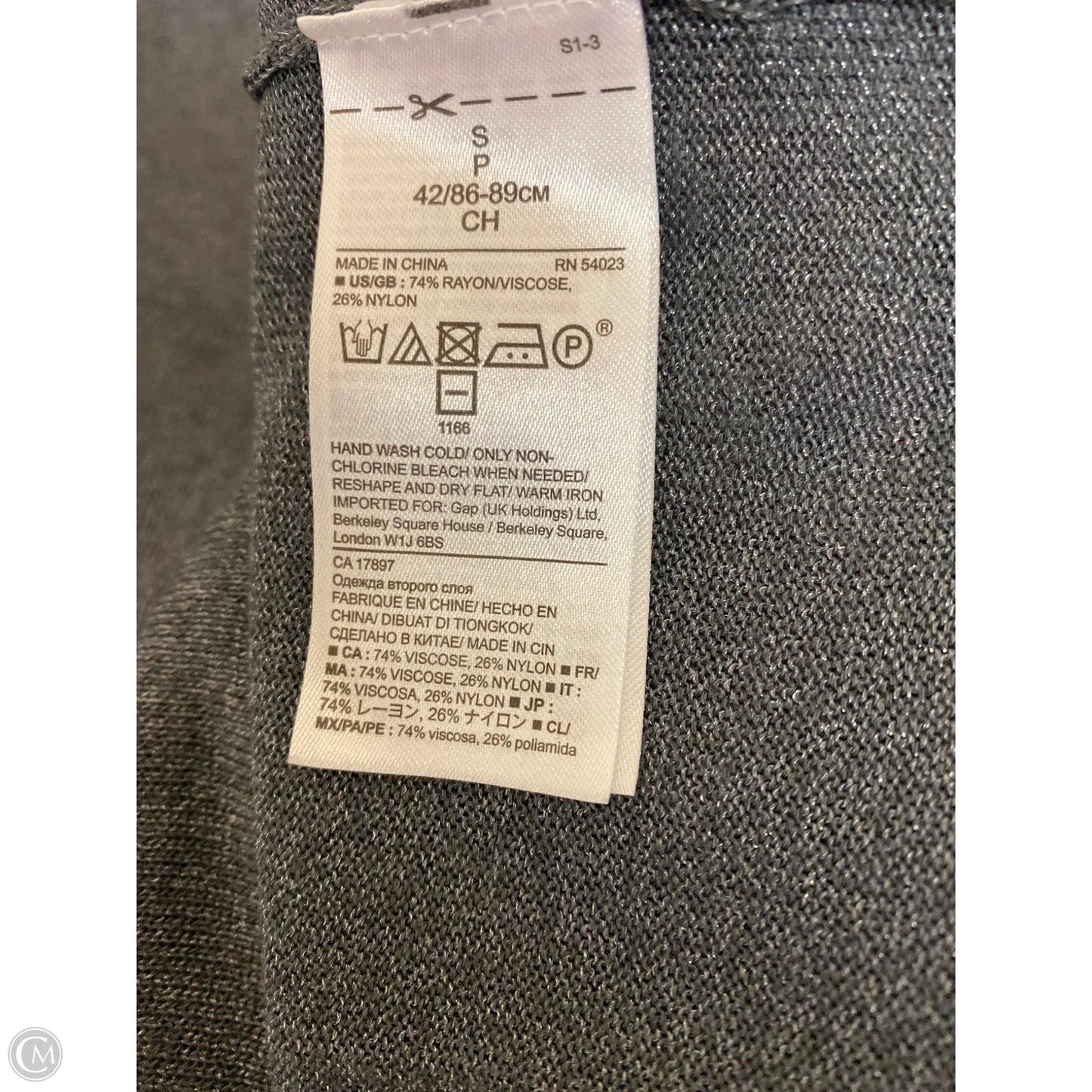 Top Short Sleeve By Banana Republic In Grey, Size: S